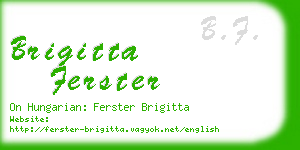 brigitta ferster business card